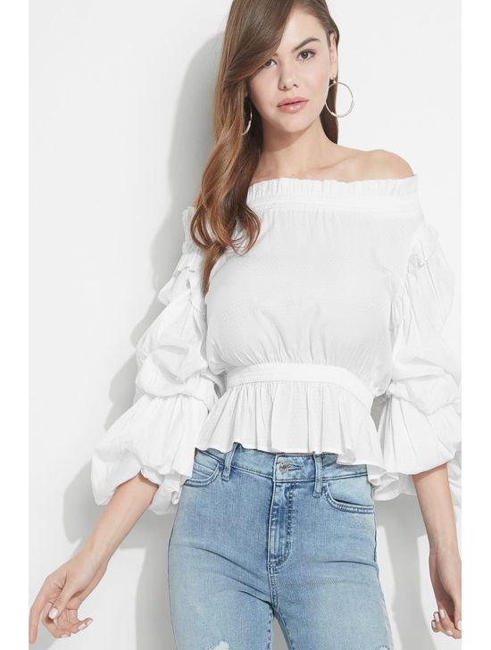 Blusa Manga Larga Para Dama Tops Y Blusas Guess