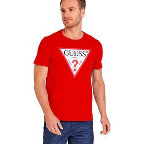 

Playera Roja Guess Básica Original Logo talla: M