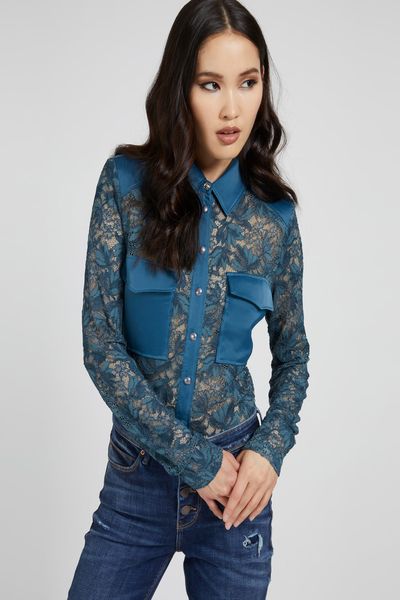Mujer Azul Blusas Mujer – GUESS | Guess - Tienda en Línea