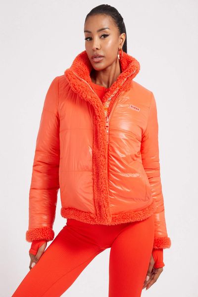 salida pubertad Untado Mujer 139 Chamarra Naranja Activewear – GUESS | Guess - Tienda en Línea
