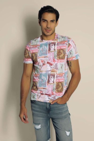 Playera-Guess-Global-Postcard-Para-Hombre-GUESS