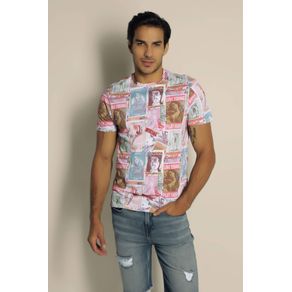 

Playera Blanca Guess Global Postcard Talla: XL