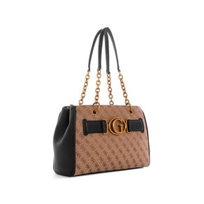 

Bolsa Satchel Negra Guess Aviana Luxury