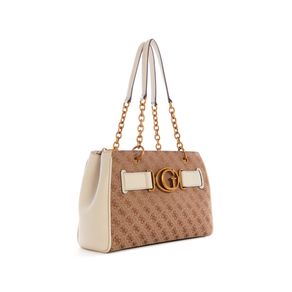 

Bolsa Satchel Beige Guess Aviana Luxury