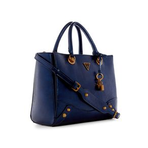 

Bolsa Satchel Azul Marino Guess Amantea