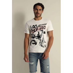 

Playera Blanca Guess Undergound Talla: M