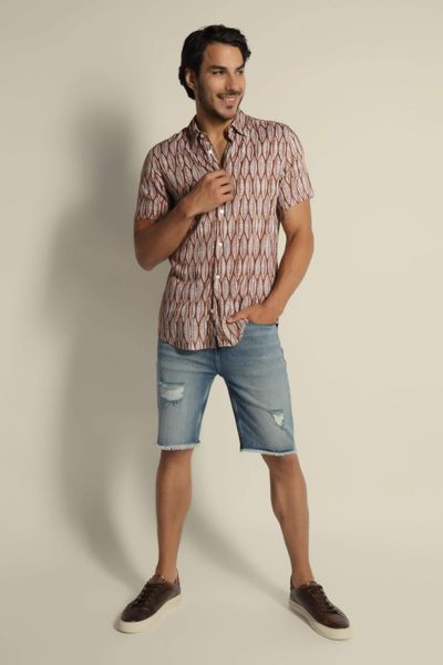 Camisa-Guess-Leaves-Para-Hombre