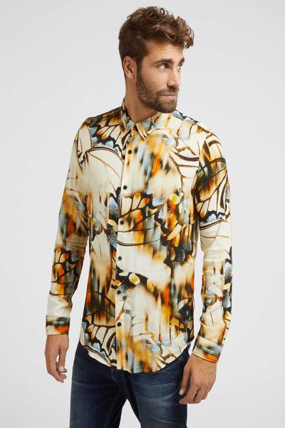 Camisa-Guess-Butterflies-Para-Hombre
