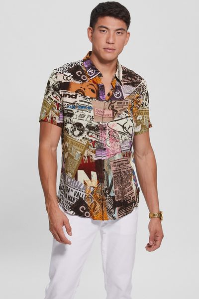 Camisa-Guess-Collage-Para-Hombre