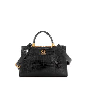 

Bolsa Satchel Negra Guess Nell Croc