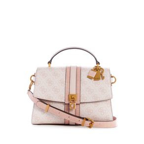 

Bolsa Crossbody Flap Rosa Guess Ginevra Logo