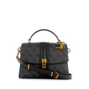 

Bolsa Crossbody Flap Negra Guess Ginevra Logo