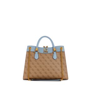 

Bolsa Satchel Azul Guess Nell Logo