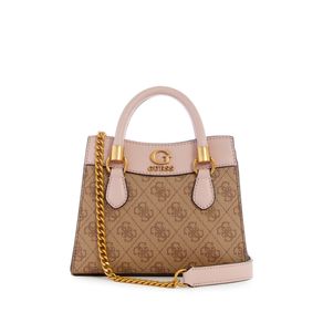 

Bolsa Mini Satchel Rosa Guess Nell Logo