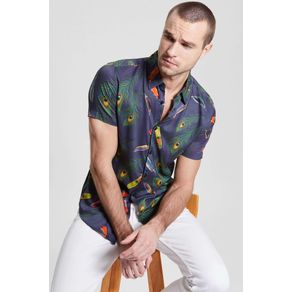 

Camisa Azul Marino Guess Tiger Talla: M