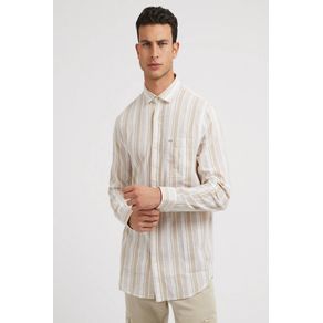 

Camisa Beige Guess Collins Stripe Talla: M