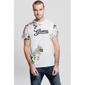 

Playera Blanca Guess Flower Talla: XL