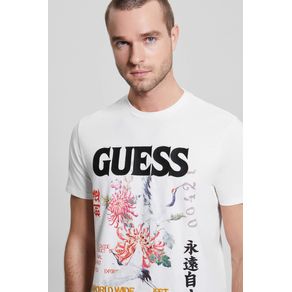 

Playera Blanca Guess Tokyo Collage Talla: S