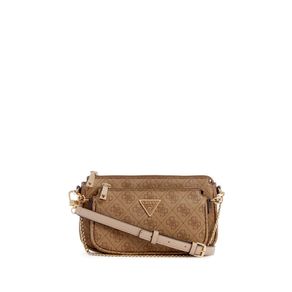 

Bolsa Crossbody Double Pouch Café Guess Noelle