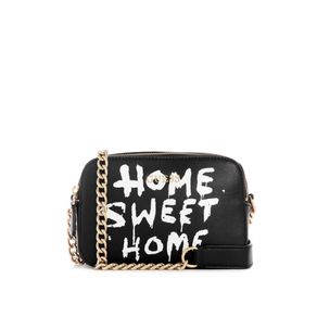 

Bolsa Crossbody Camera Negra Guess Originals x Banksy Graffiti