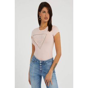 

Playera Rosa Guess Embellished Logo Talla: M