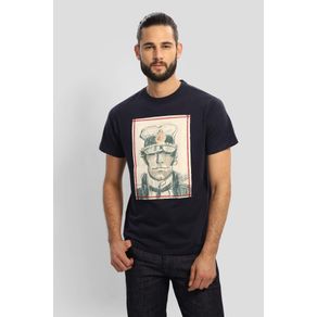 

Playera Azul Marino Guess Corto Talla: M