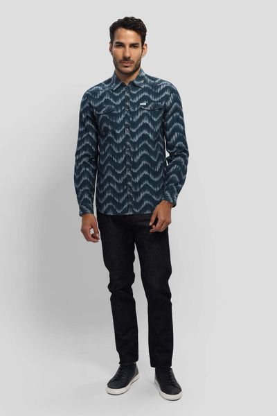 Camisa-Azul-Marino-Guess-Truckee
