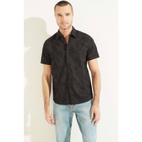 

Camisa Negra Guess Floral Embroided Talla: L