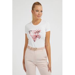 

Playera Blanca Guess Flower Triangle Talla: L