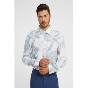 

Camisa Azul Guess Island Linen Floral Talla: L