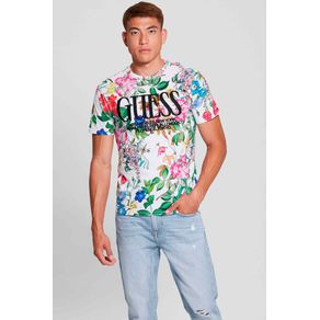 

Playera Blanca Guess Floral Talla: XS