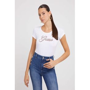 

Playera Blanca Guess Script Talla: XS