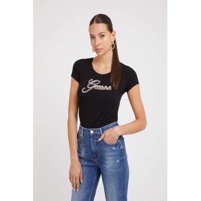 

Playera Negra Guess Script Talla: L