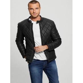 

Chamarra Negra Guess Stretch Leather Talla: M