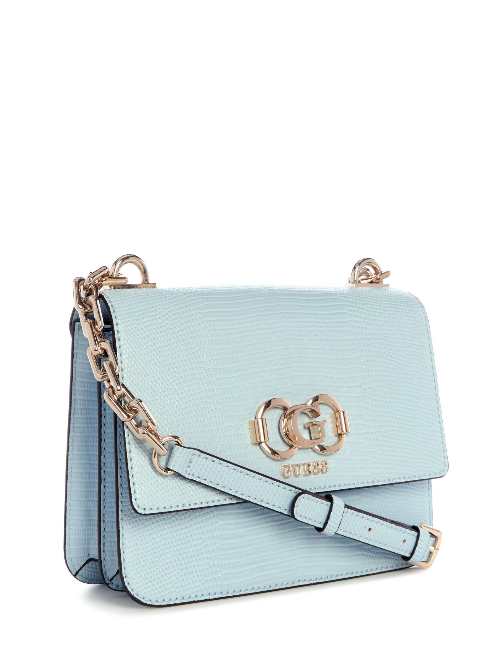 Guess STATUS MINI FLAP - Bandolera - Natural/cognac/beige